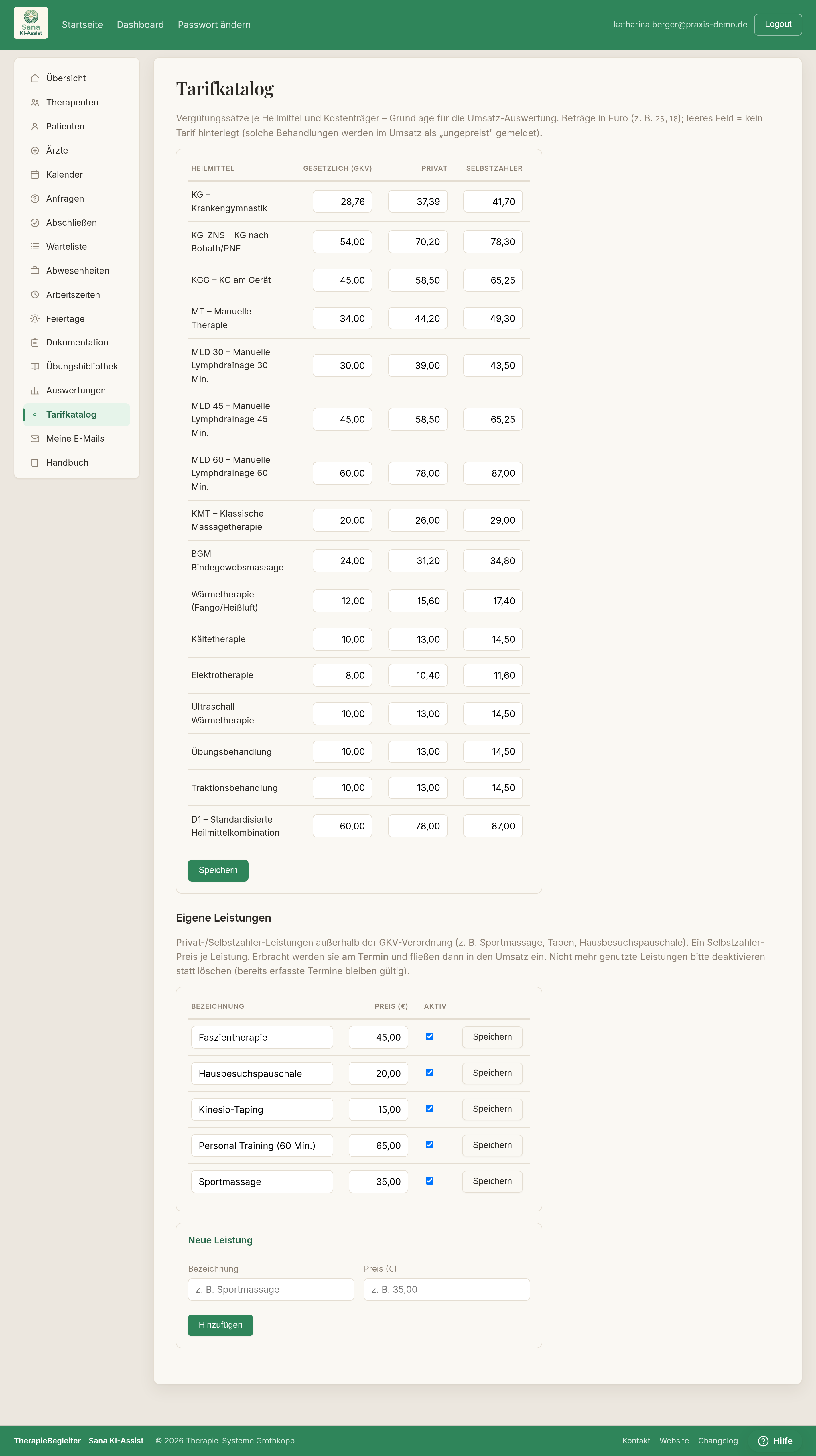 Tarifkatalog